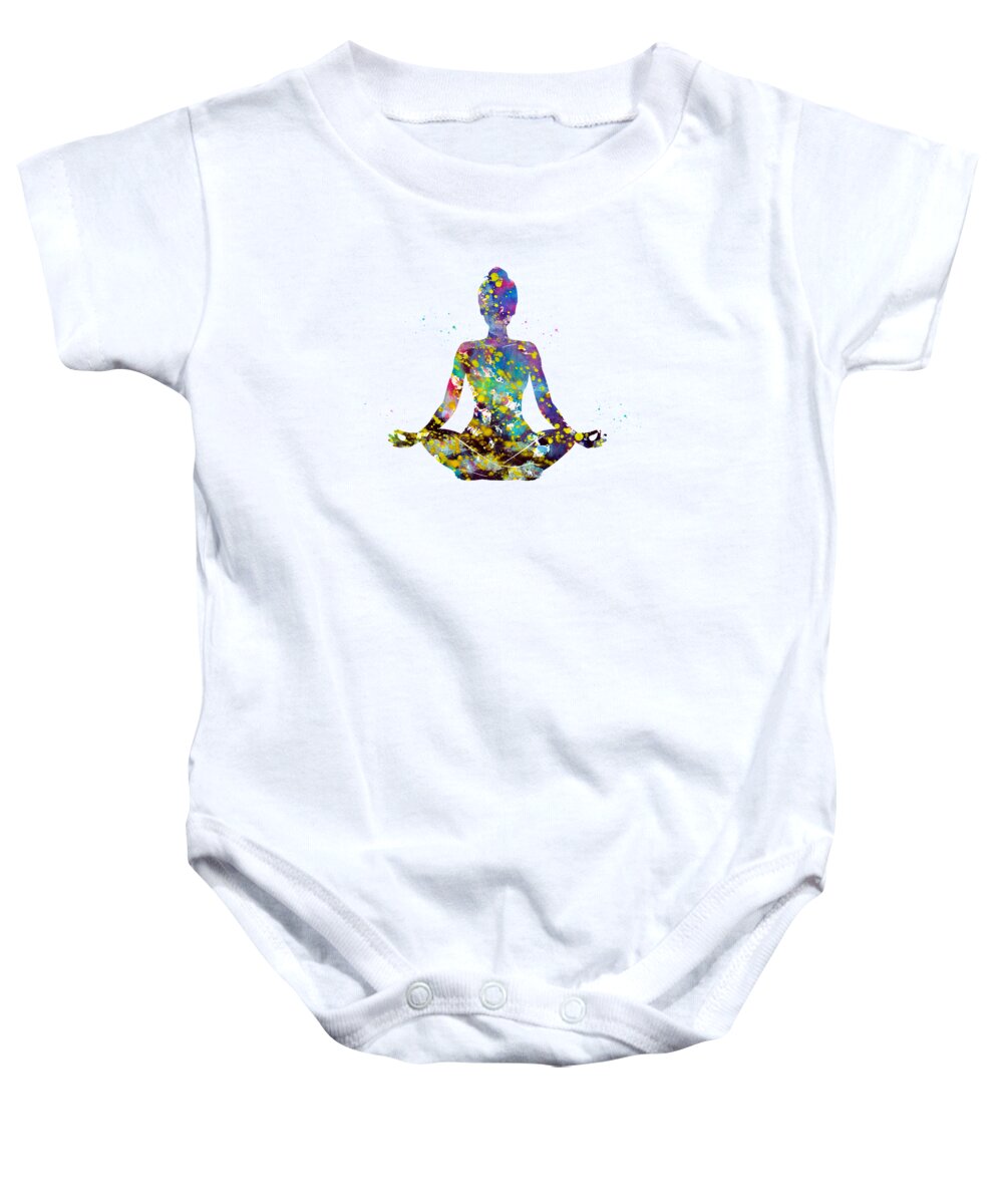Yoga Meditation Baby Onesie featuring the photograph Yoga meditation by Erzebet S
