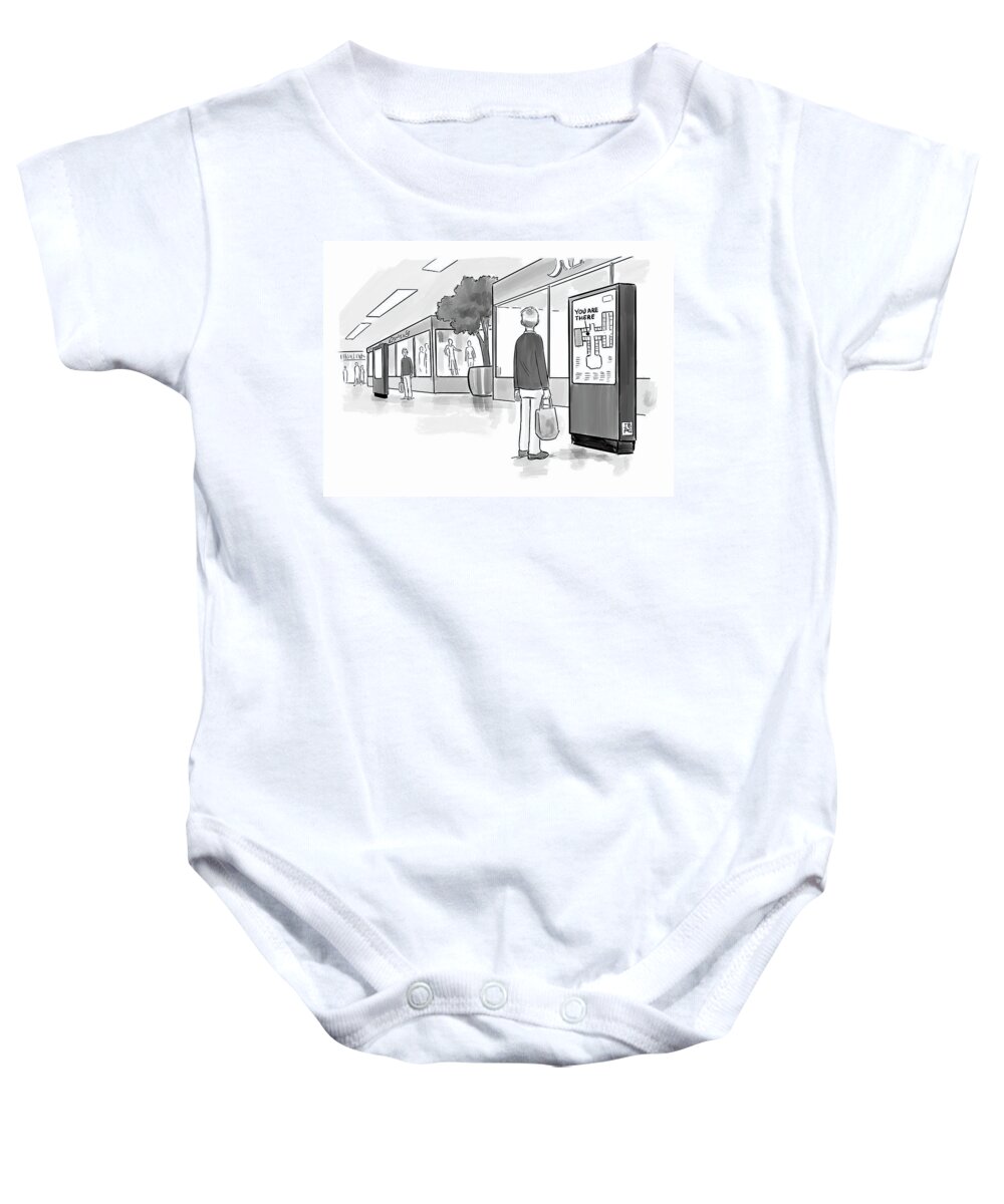 Captionless Baby Onesie featuring the drawing You Are There by Pia Guerra and Ian Boothby