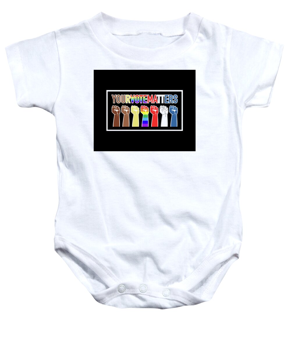 Your Vote Matters Baby Onesie featuring the digital art Your Vote Matters by Artistic Mystic