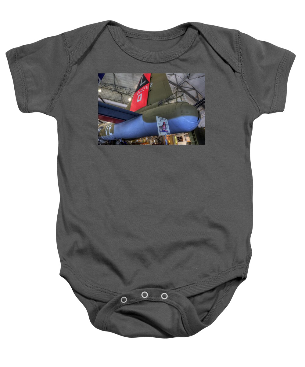  Baby Onesie featuring the photograph B-17 Tail Gunner #1 by David Dufresne