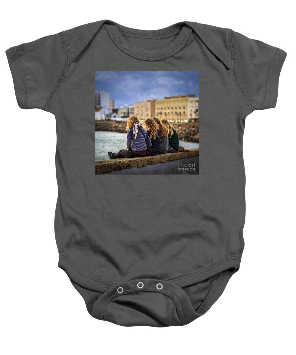 Andalucia Baby Onesie featuring the photograph Foreign Students Cadiz Spain #1 by Pablo Avanzini