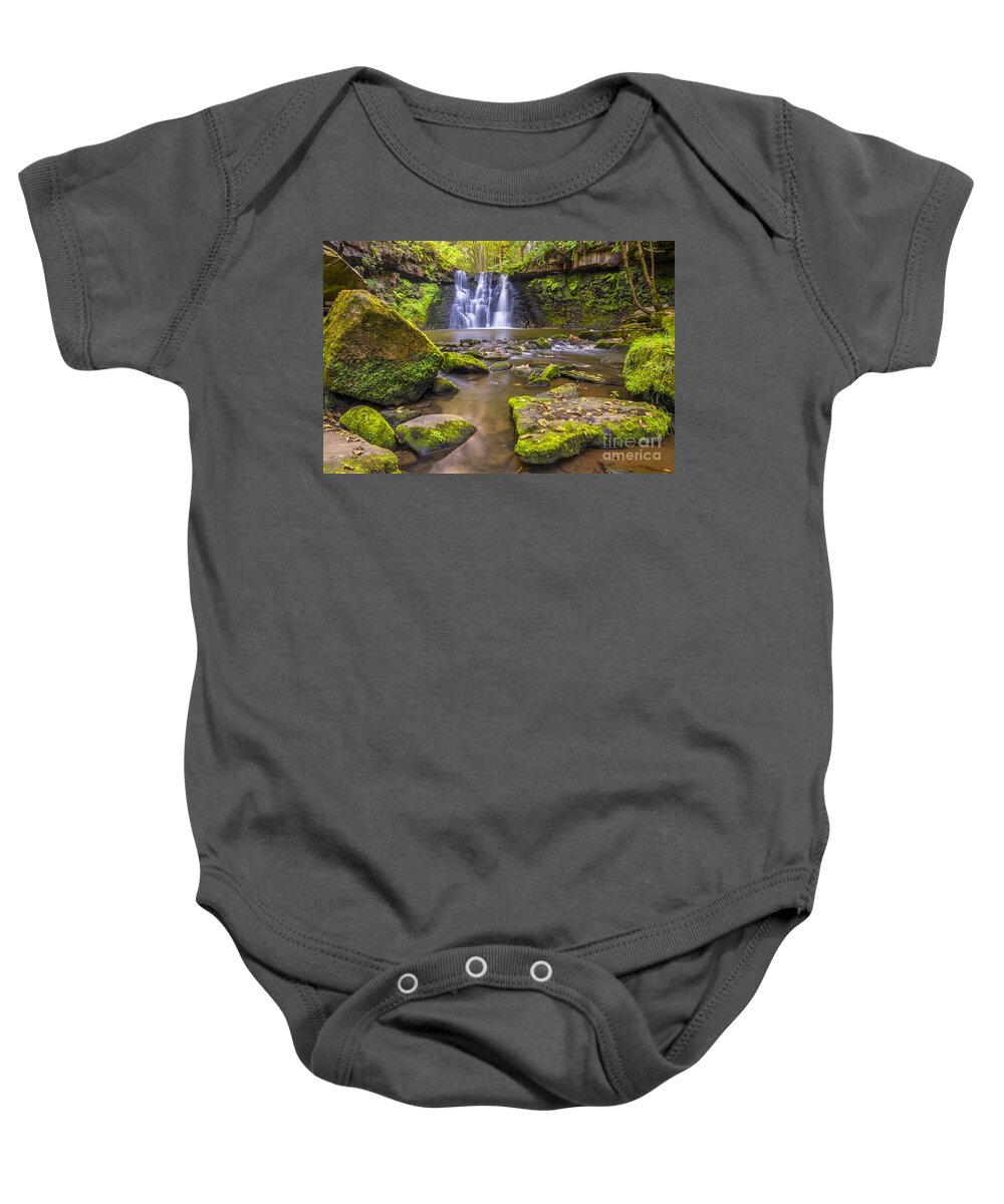 Airedale Baby Onesie featuring the photograph Goit Stock Waterfall #1 by Mariusz Talarek