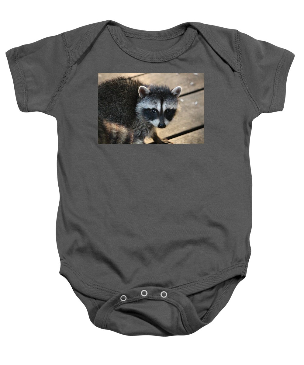 Mammals Baby Onesie featuring the photograph I want my Mommy #1 by Kym Backland