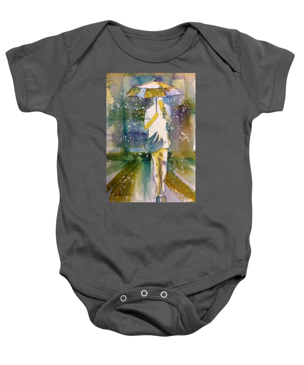 Jo Malone Baby Onesie featuring the painting Jo Malone 3 #1 by Debbie Lewis