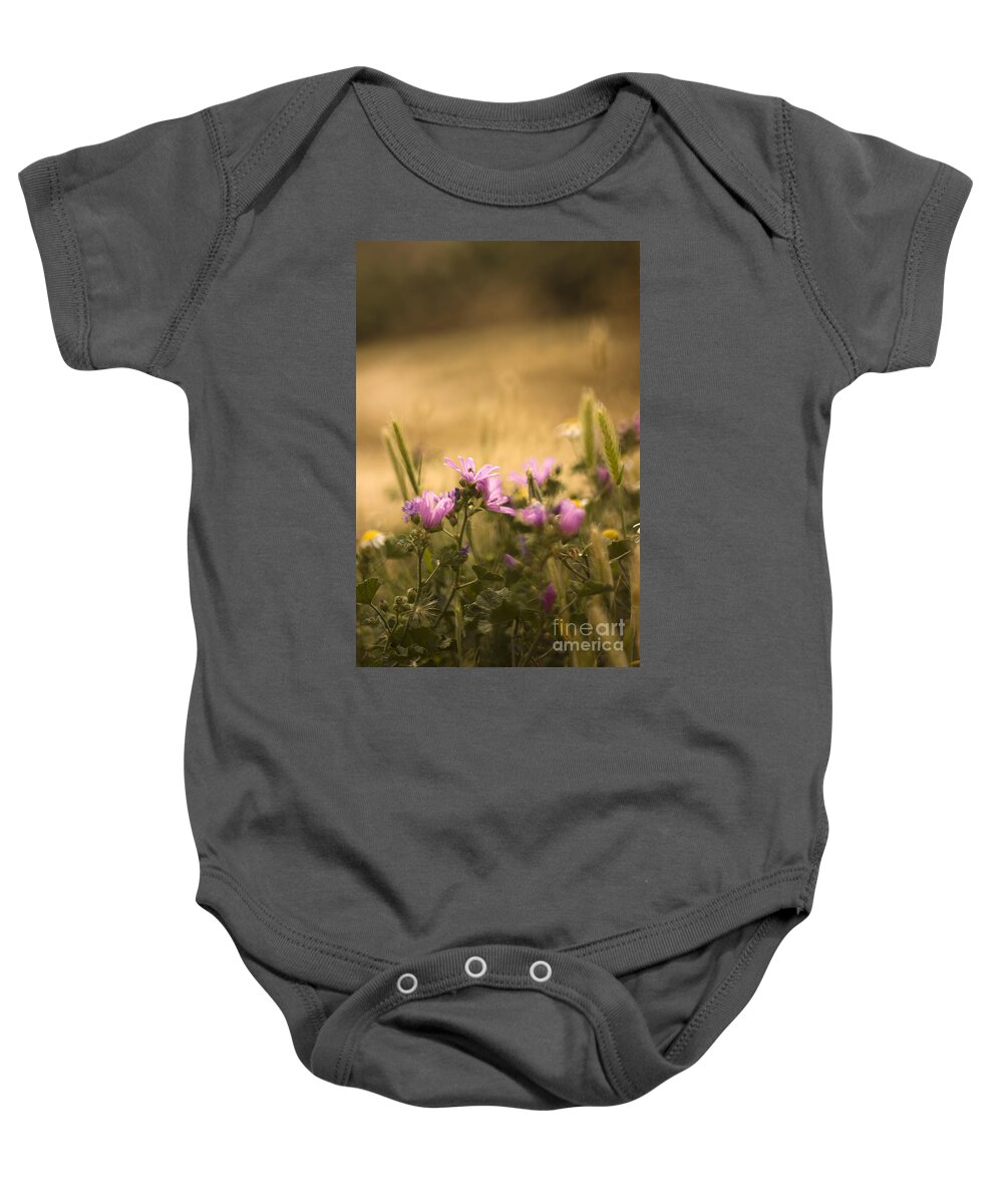 Meadow Baby Onesie featuring the photograph Spanish meadow #1 by Ang El