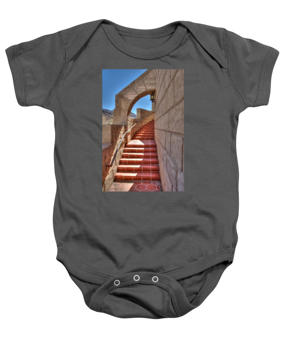 Architecture Baby Onesie featuring the photograph Spanish Steps #1 by David Andersen