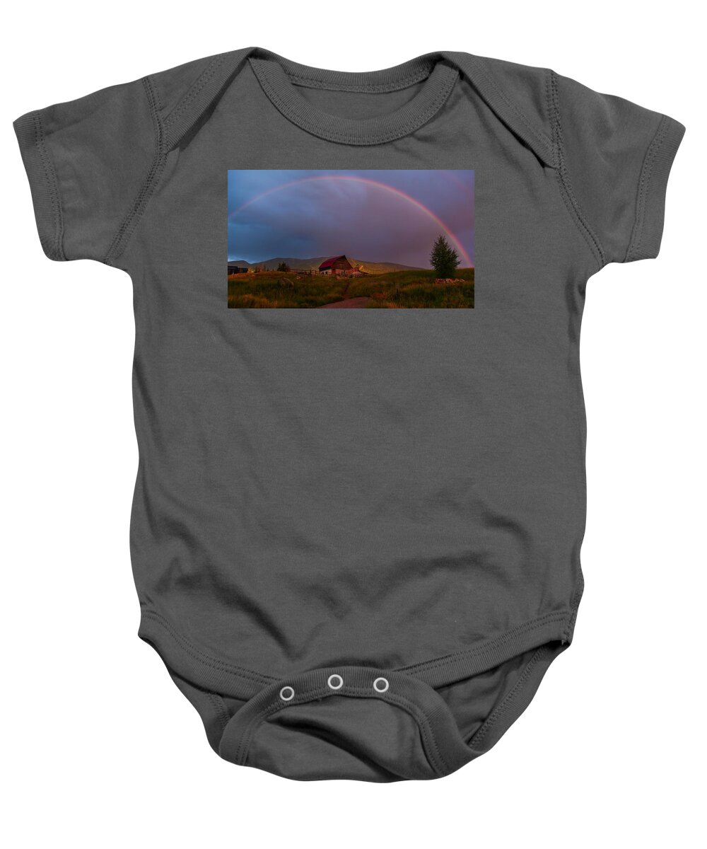 Steamboat Springs Baby Onesie featuring the photograph Steamboat Barn #1 by Kevin Dietrich