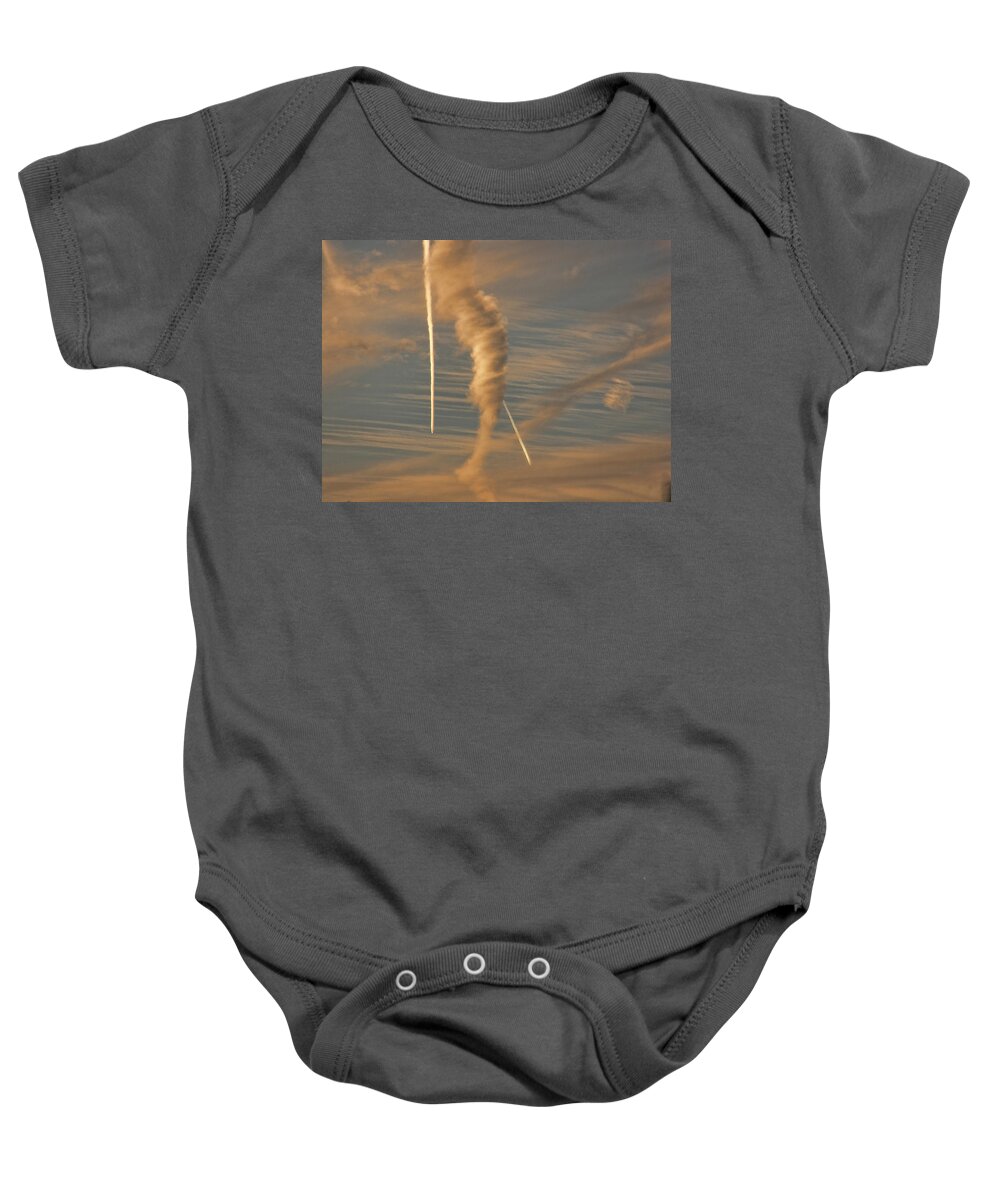 Tornado Baby Onesie featuring the photograph Strange Skies #1 by Shannon Story