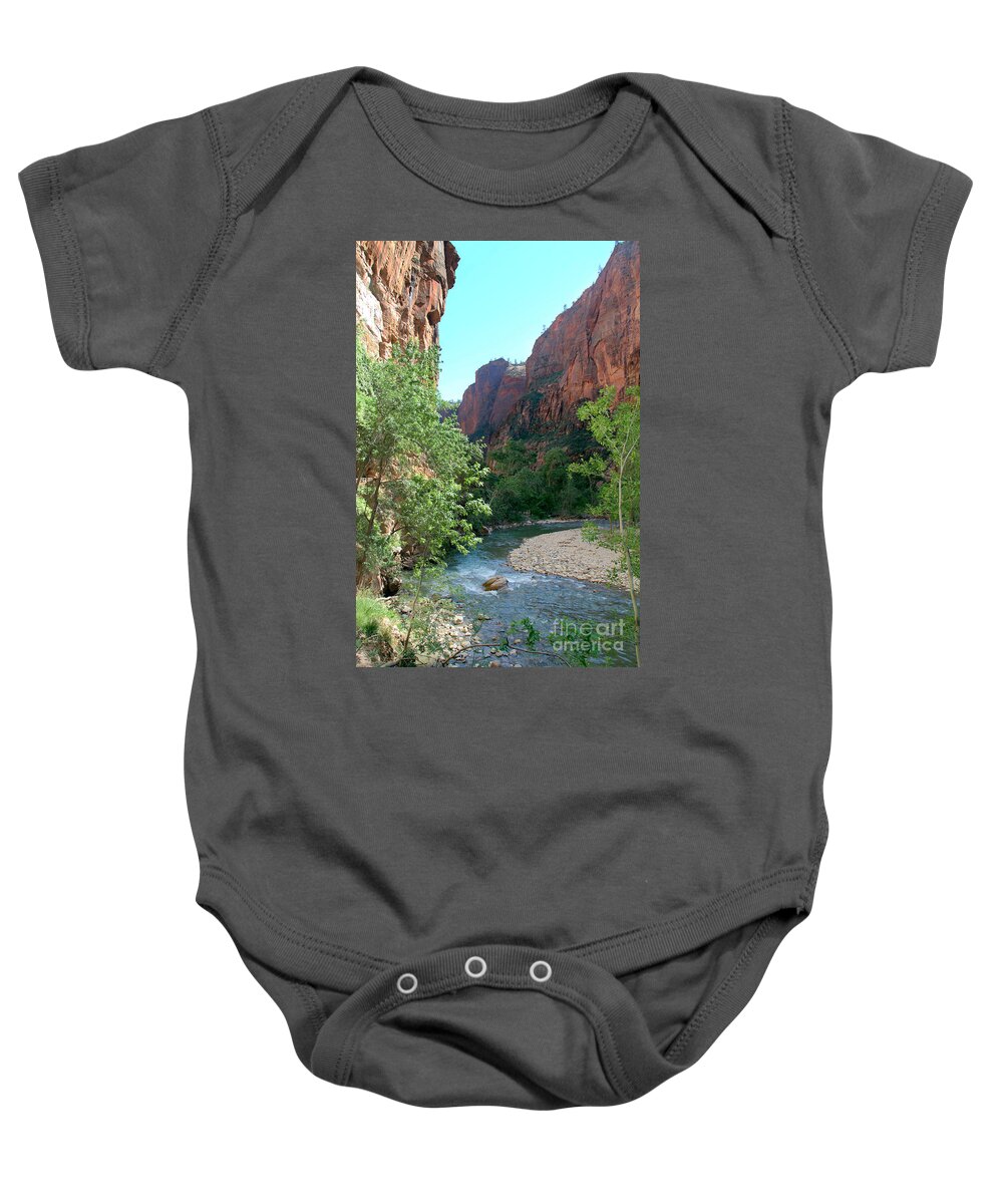 Virgin River Rapids Baby Onesie featuring the photograph Virgin River Rapids #1 by Jemmy Archer