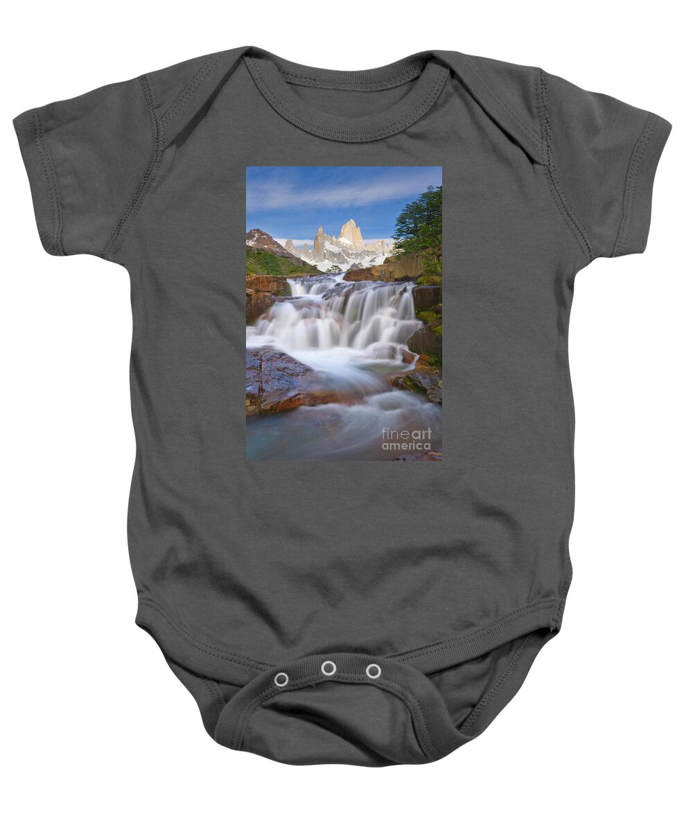 00346018 Baby Onesie featuring the photograph Waterfall in Los Glaciares NP by Yva Momatiuk John Eastcott