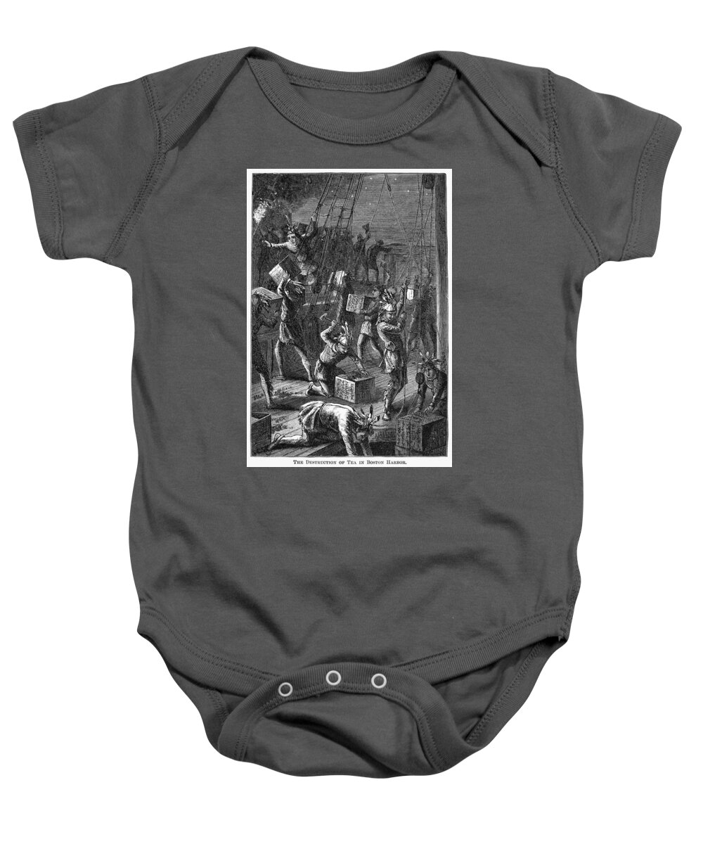 1773 Baby Onesie featuring the photograph Boston Tea Party, 1773 #10 by Granger
