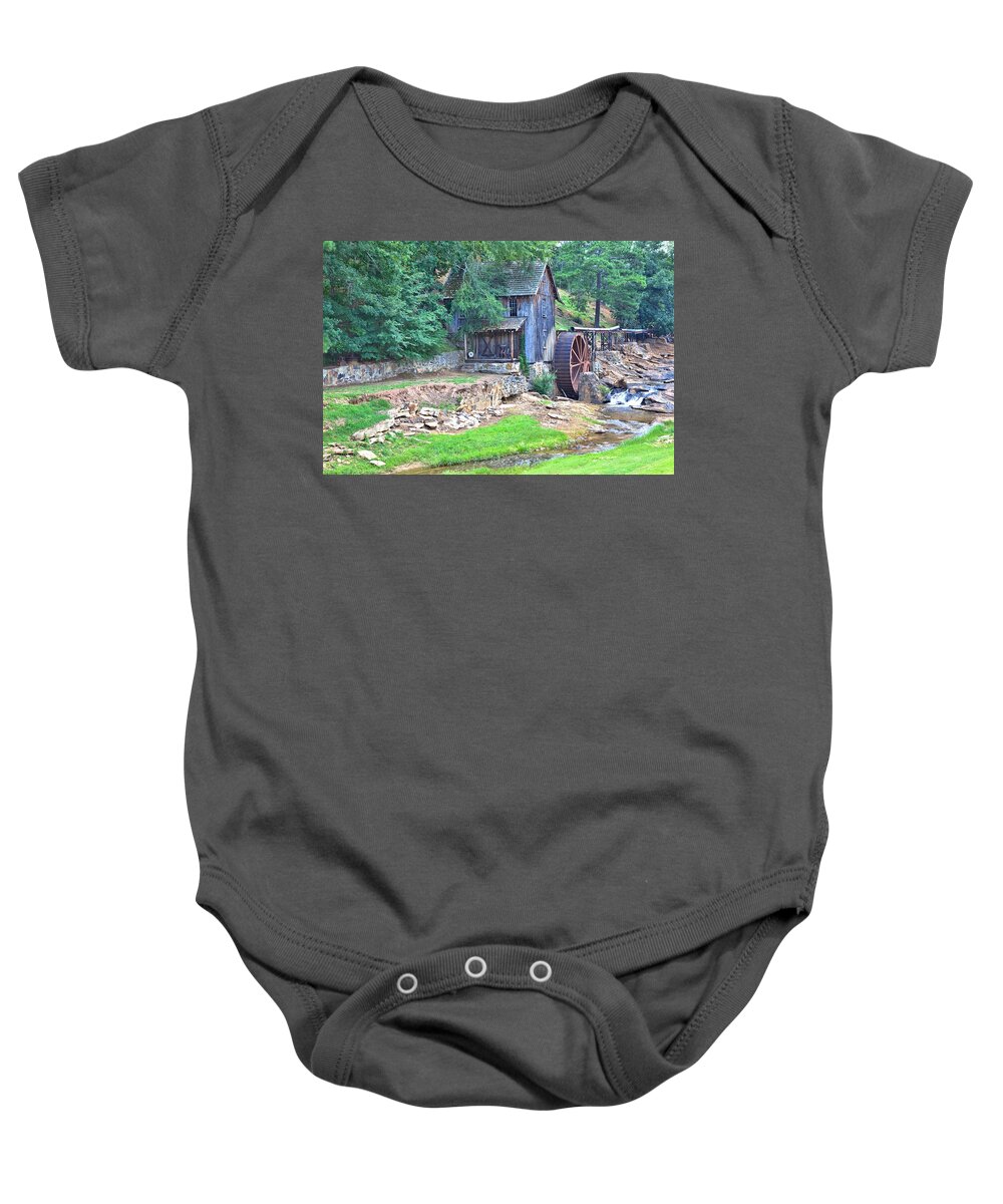 10385 Baby Onesie featuring the photograph Sixes Mill on Dukes Creek by Gordon Elwell
