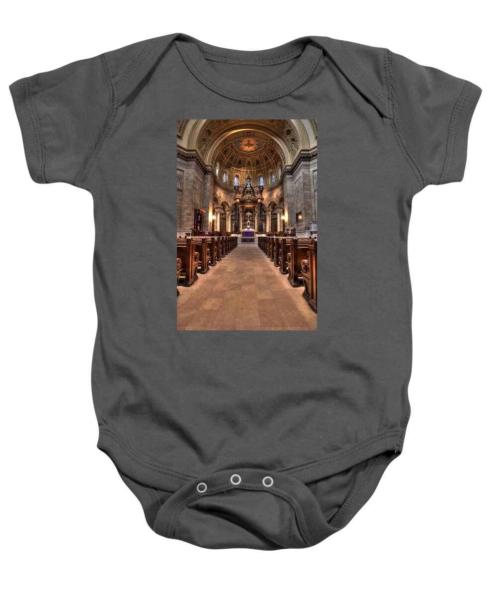 Mn Church Baby Onesie featuring the photograph Cathedral Of Saint Paul #17 by Amanda Stadther