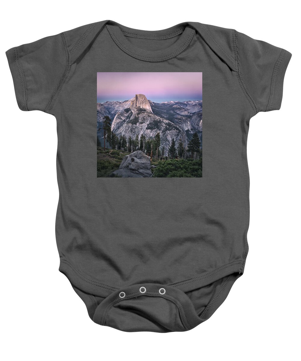 California Baby Onesie featuring the photograph Half Dome #2 by Robert Fawcett