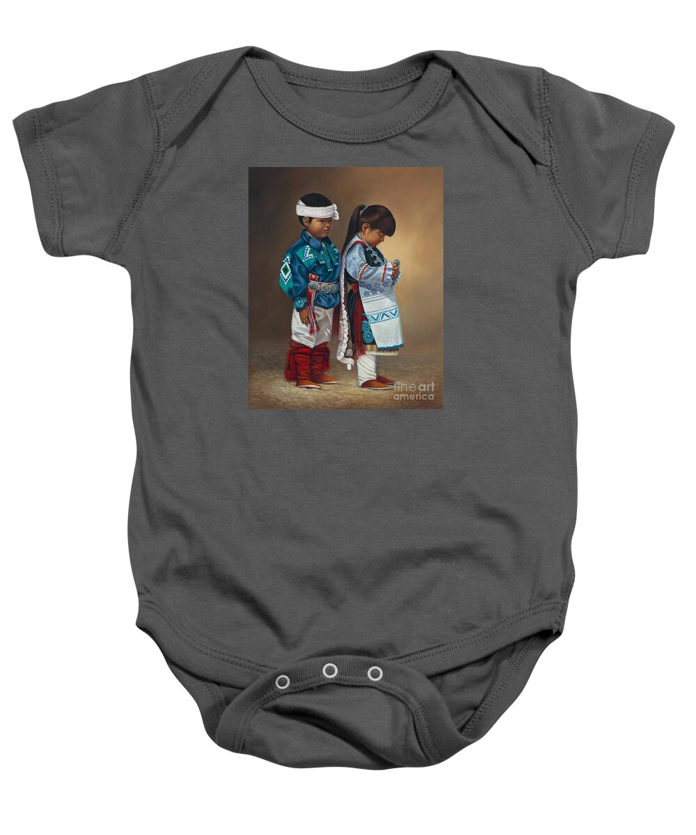 Legacy Baby Onesie featuring the painting Legacy #2 by Ricardo Chavez-Mendez