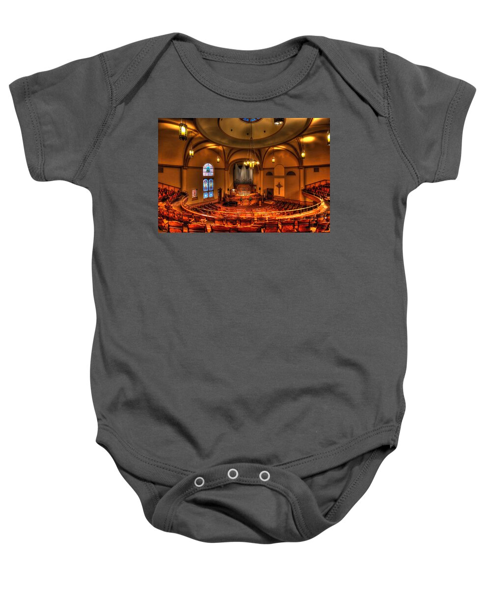 Mn Church Baby Onesie featuring the photograph Central Presbyterian Church #1 by Amanda Stadther