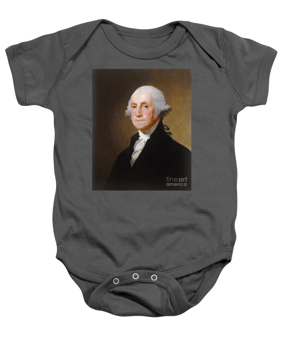 #faatoppicks Baby Onesie featuring the painting George Washington by Gilbert Stuart