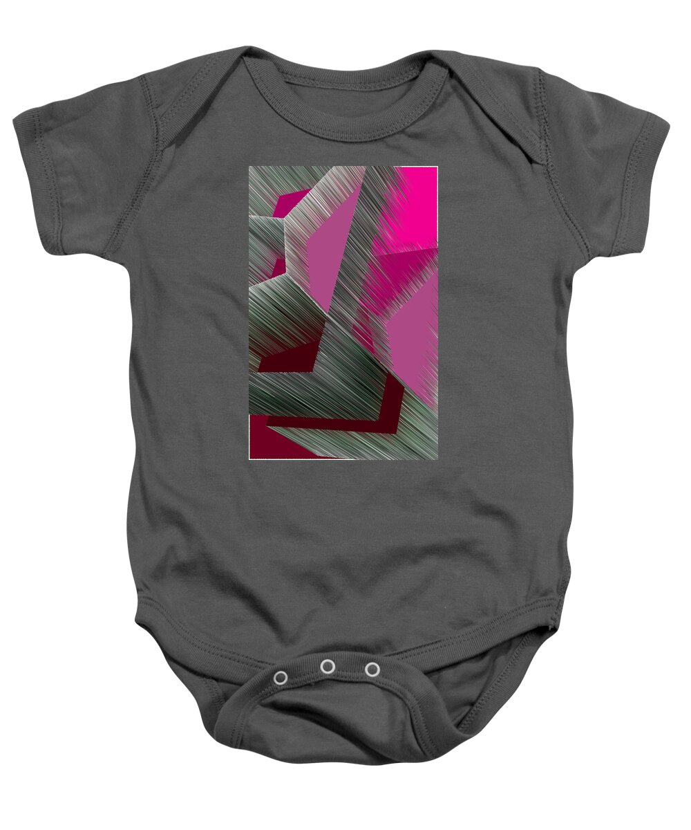 3d Baby Onesie featuring the digital art 3D Abstract 11 by Angelina Tamez