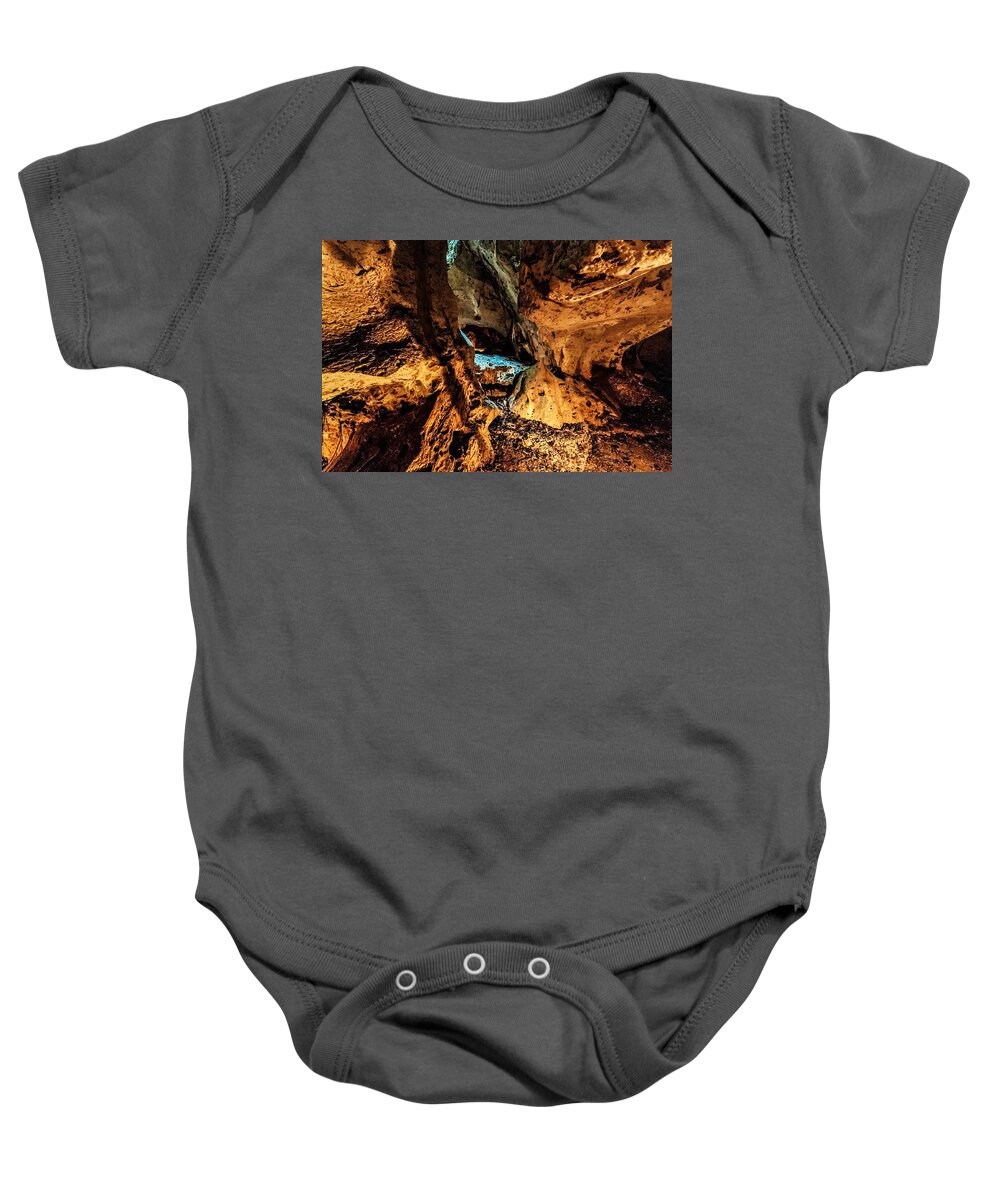 Ocho Rio Baby Onesie featuring the photograph Green Grotto Caves #4 by Bill Howard
