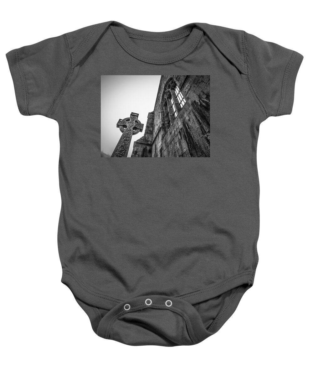 13th Century Baby Onesie featuring the photograph 700 Years of Irish History at Quin Abbey by James Truett