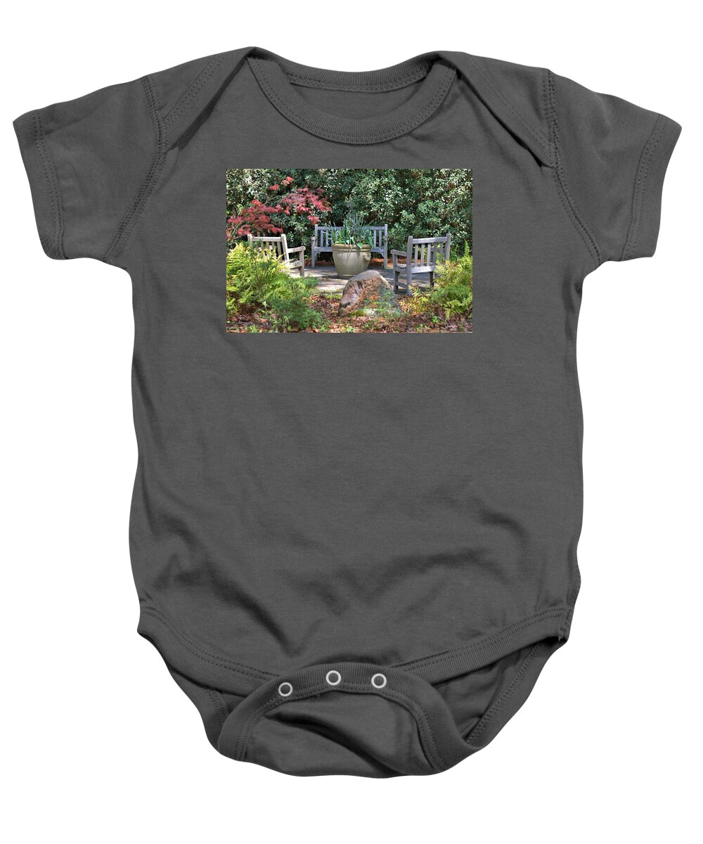 8381 Baby Onesie featuring the photograph A Quiet Place to Meet by Gordon Elwell