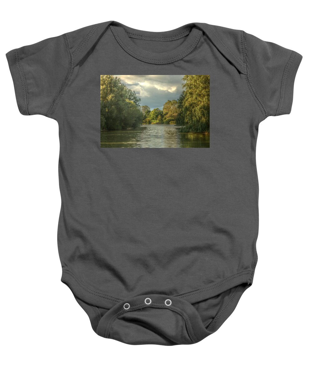 Canon Baby Onesie featuring the photograph A View Down the Lake by Jeremy Hayden