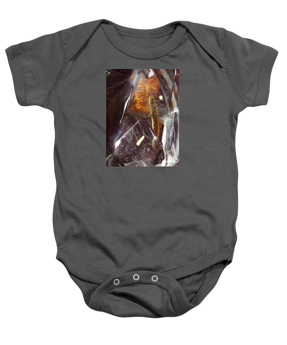 Abstract Ice 4 Baby Onesie featuring the photograph Abstract Ice 4 by Sarah Loft