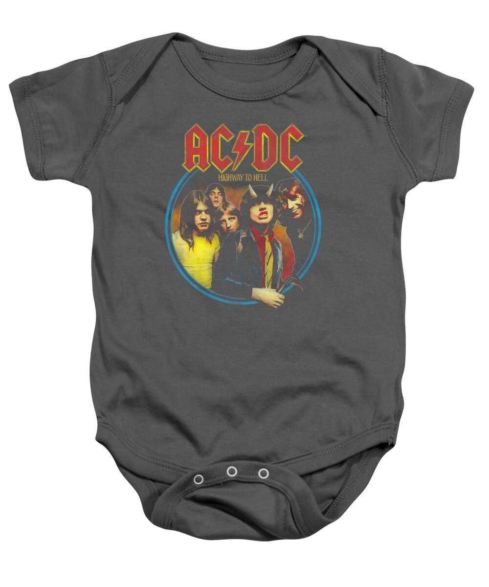 Music Baby Onesie featuring the digital art Acdc - Highway To Hell by Brand A