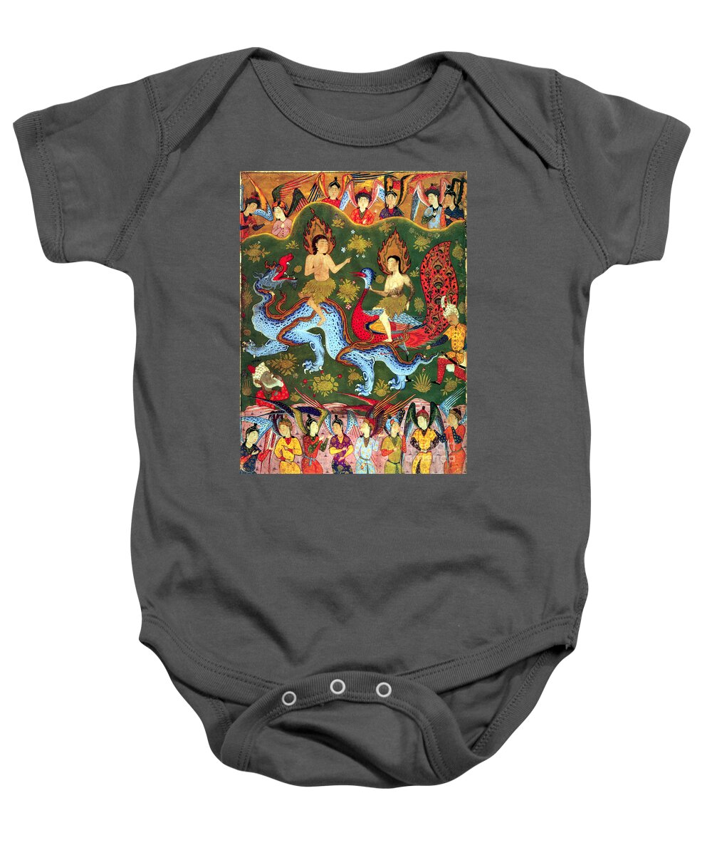 Religion Baby Onesie featuring the photograph Adam And Eve Cast From The Garden by Photo Researchers