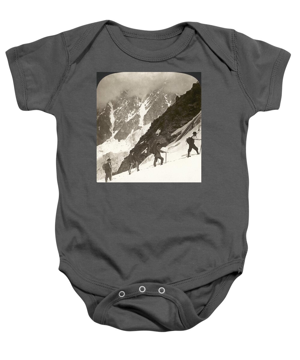 1908 Baby Onesie featuring the photograph Alpine Mountaineering, 1908 by Granger