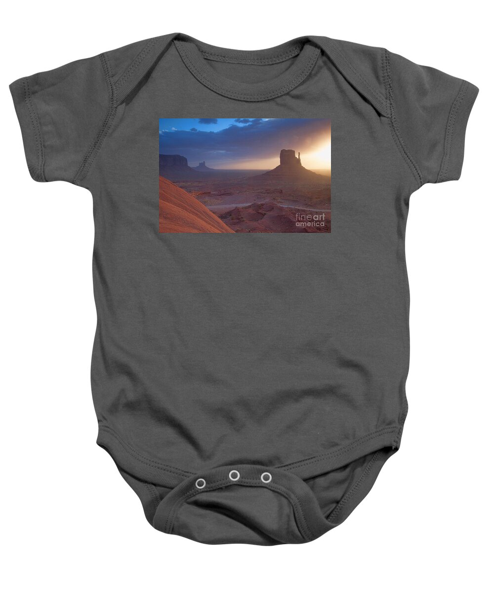 Red Soil Baby Onesie featuring the photograph An Open Invitation by Jim Garrison