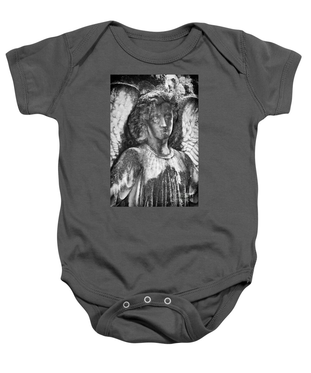 Sculpture Baby Onesie featuring the photograph Angel 2 by Carrie Cranwill