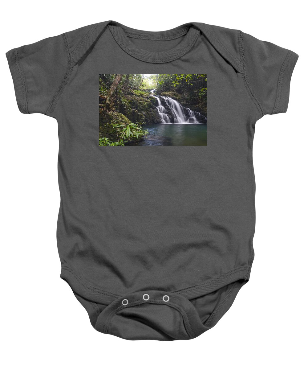 536564 Baby Onesie featuring the photograph Antelope Falls Mayflower Bocawina Belize by Scott Leslie