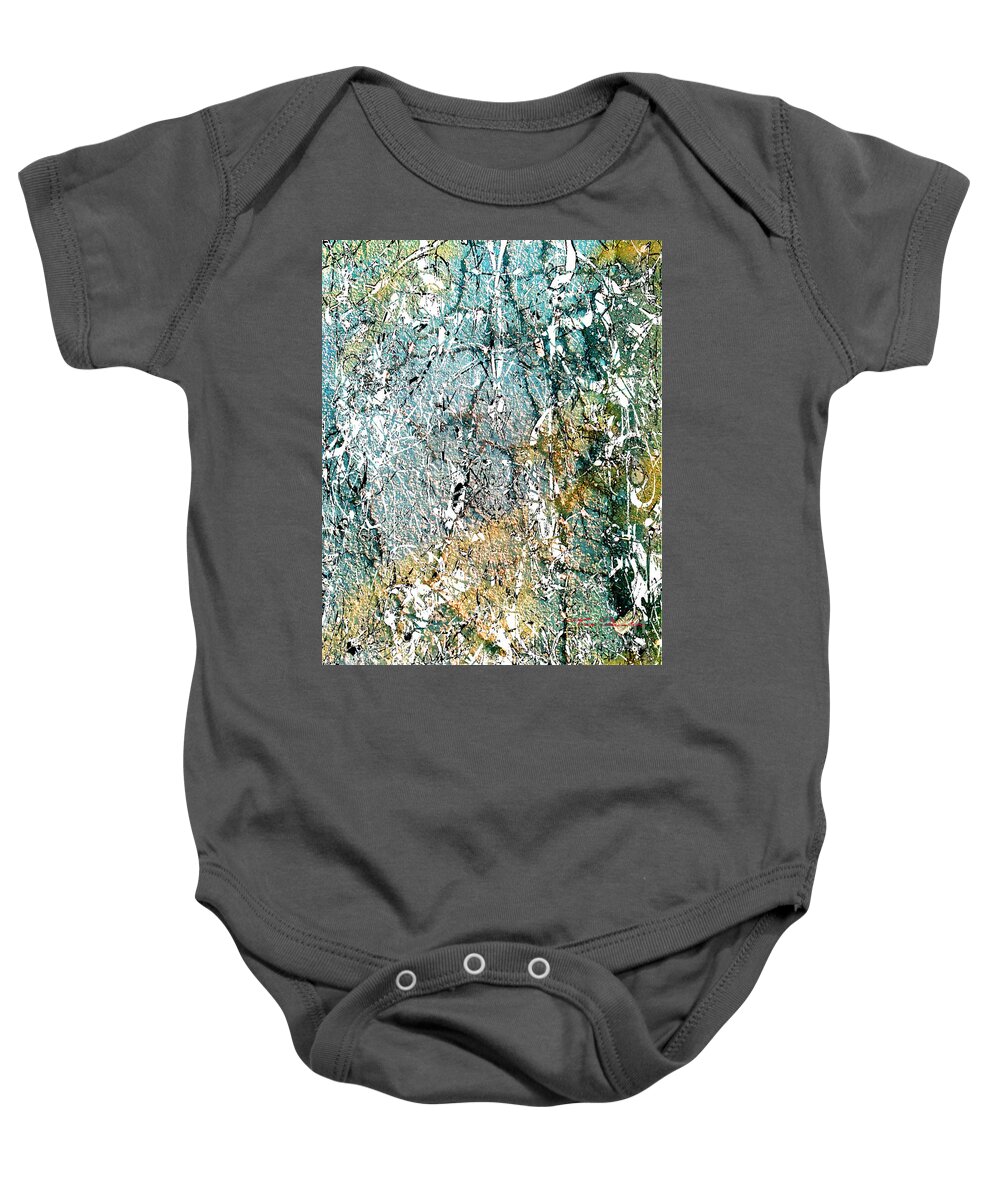 Theo Danella Baby Onesie featuring the painting Ap 2 by Theo Danella