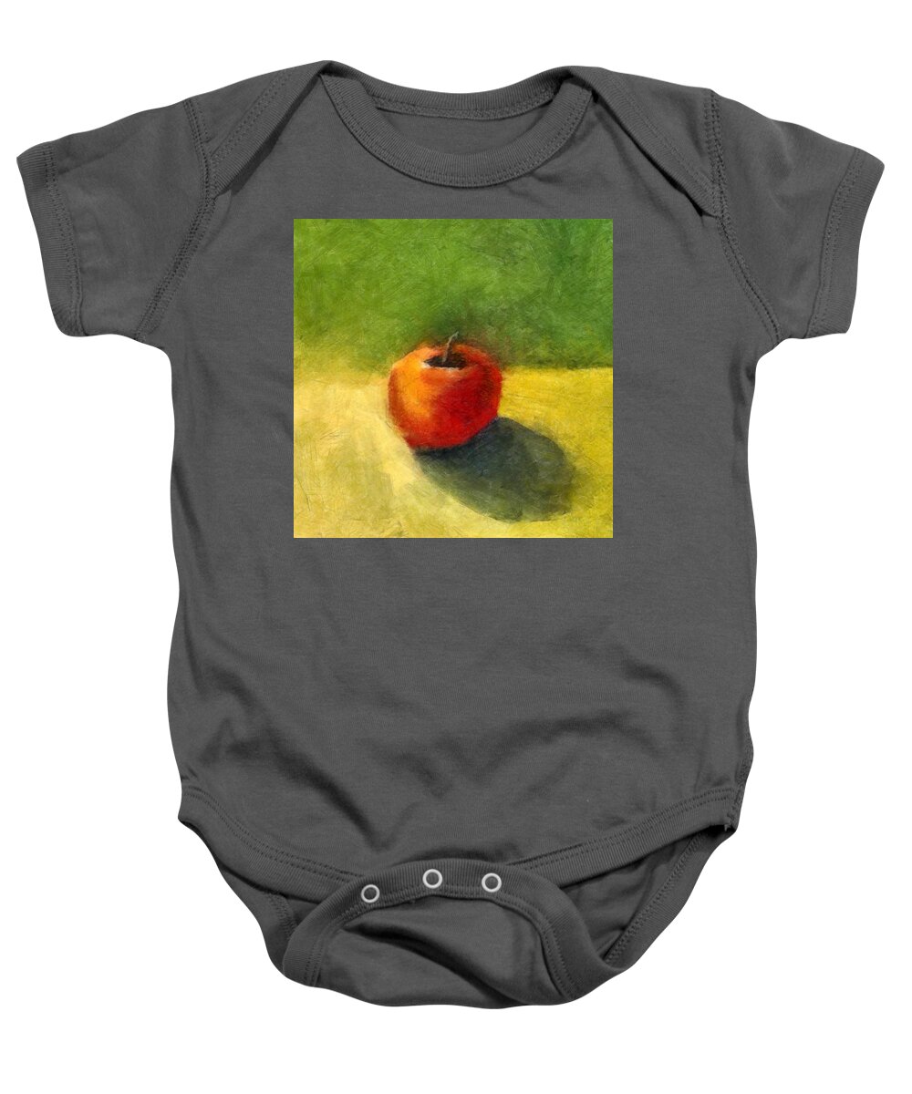 Apple Baby Onesie featuring the painting Apple Still Life No. 98 by Michelle Calkins