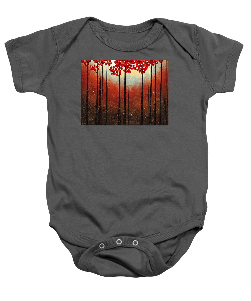 Abstract Art Baby Onesie featuring the painting Aroma do Campo by Carmen Guedez