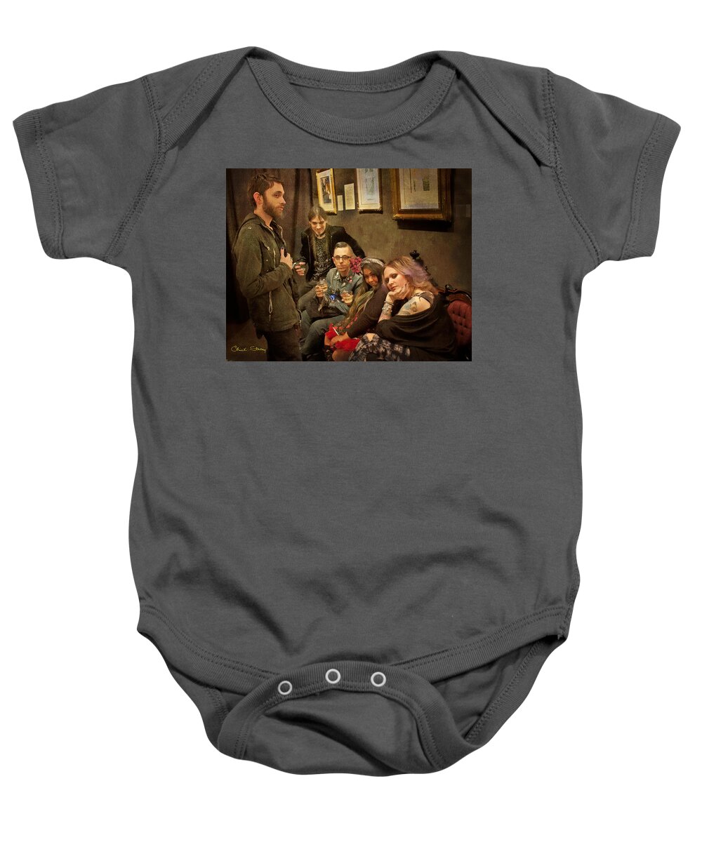 Musicians Baby Onesie featuring the photograph Artists in Waiting by Chuck Staley