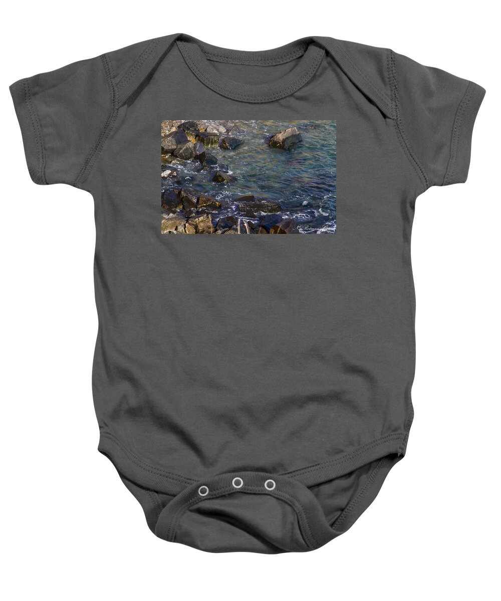 Maine Baby Onesie featuring the photograph Atlantic Ocean Maine by Natalie Rotman Cote