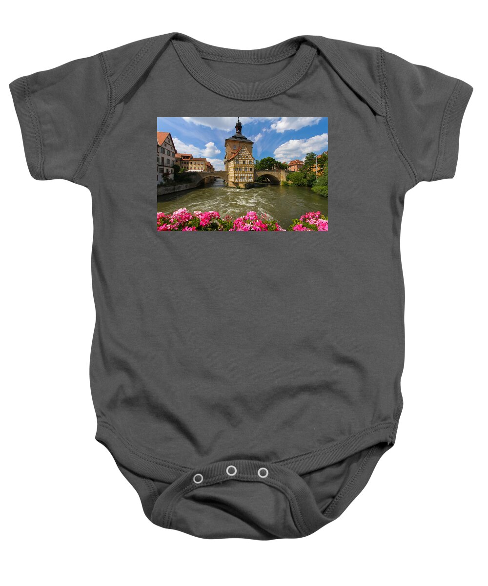 Bamberg Baby Onesie featuring the photograph Bamberg Bridge by Jenny Setchell