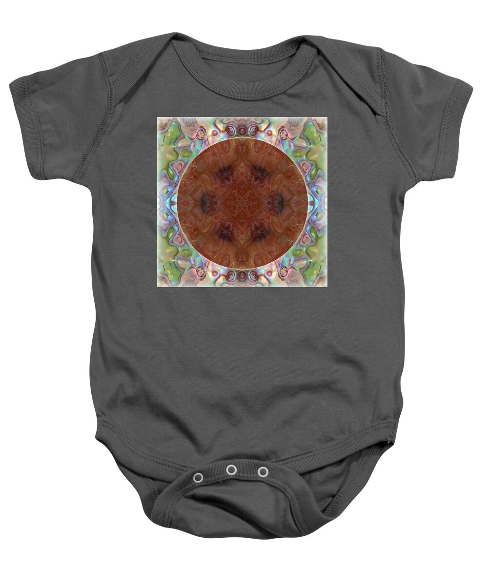 Belly Baby Onesie featuring the digital art Belly Button by Alicia Kent