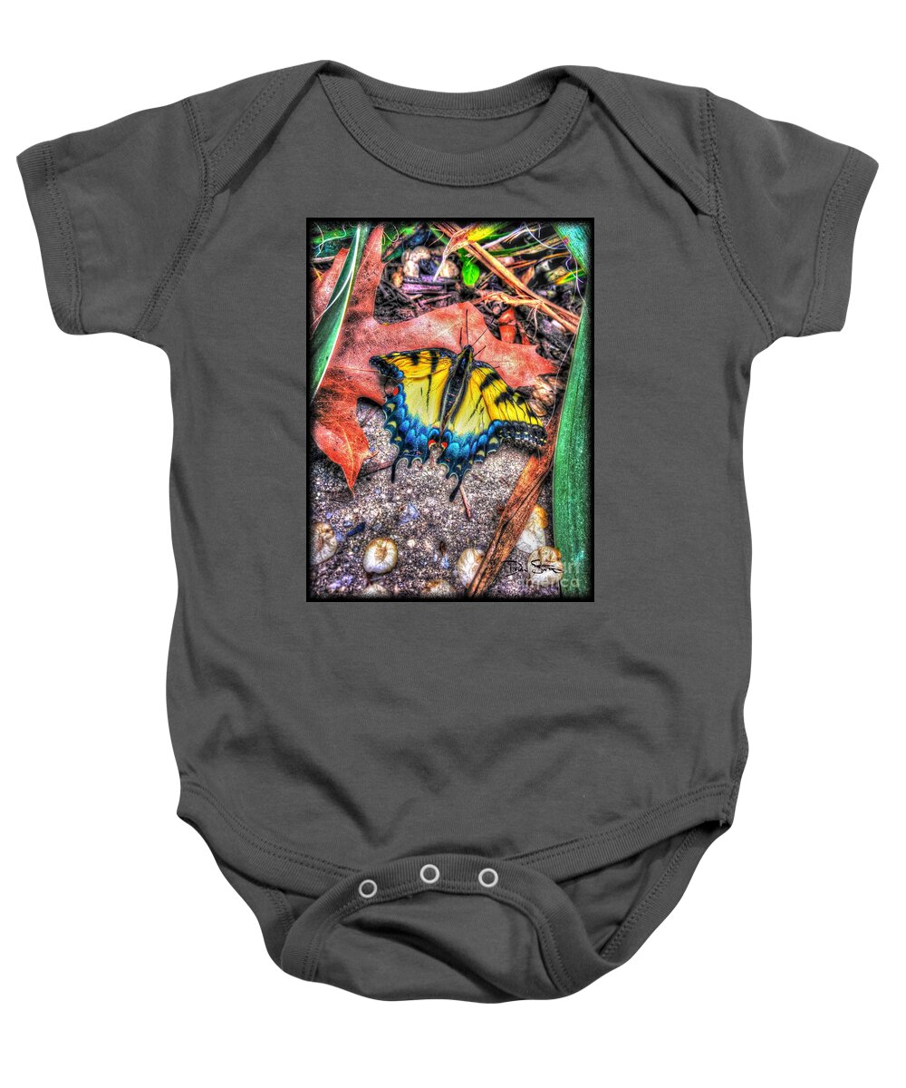 Butterfly Baby Onesie featuring the photograph Beyond Chrysalis-Tiger Swallowtail by Dan Stone