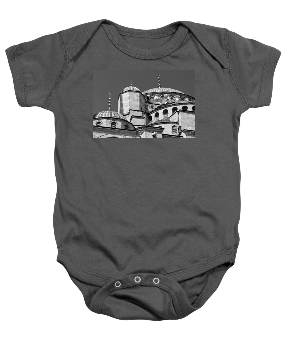 Istanbul Baby Onesie featuring the photograph Blue Mosque Angles And Curves 03 by Rick Piper Photography