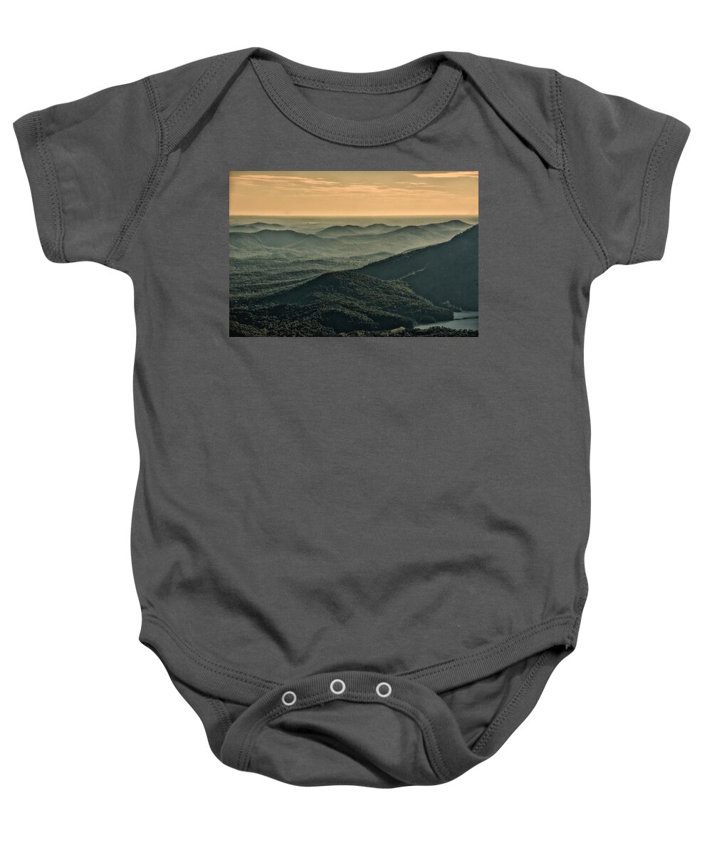 Blue Ridge Parkway Baby Onesie featuring the photograph Blue Ridge Overlook Fall by Kevin Cable