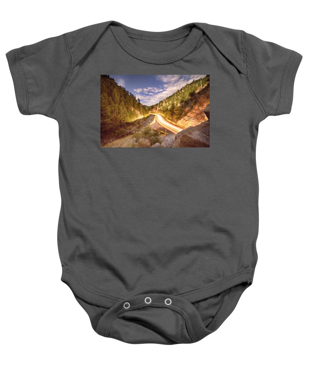 Night Baby Onesie featuring the photograph Boulder Canyon Dreamin by James BO Insogna