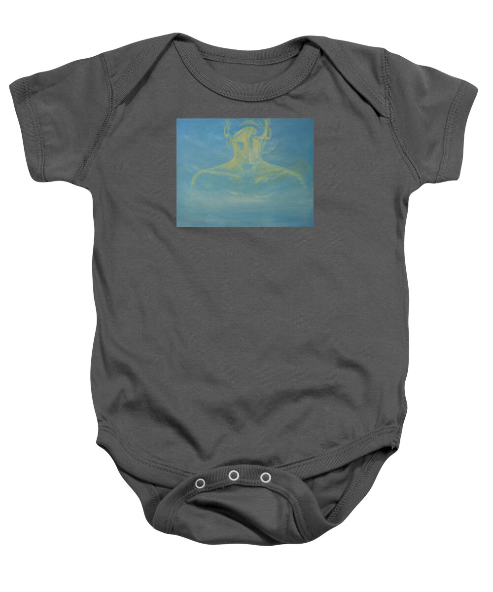 Abstract Baby Onesie featuring the painting Breathe by Jane See
