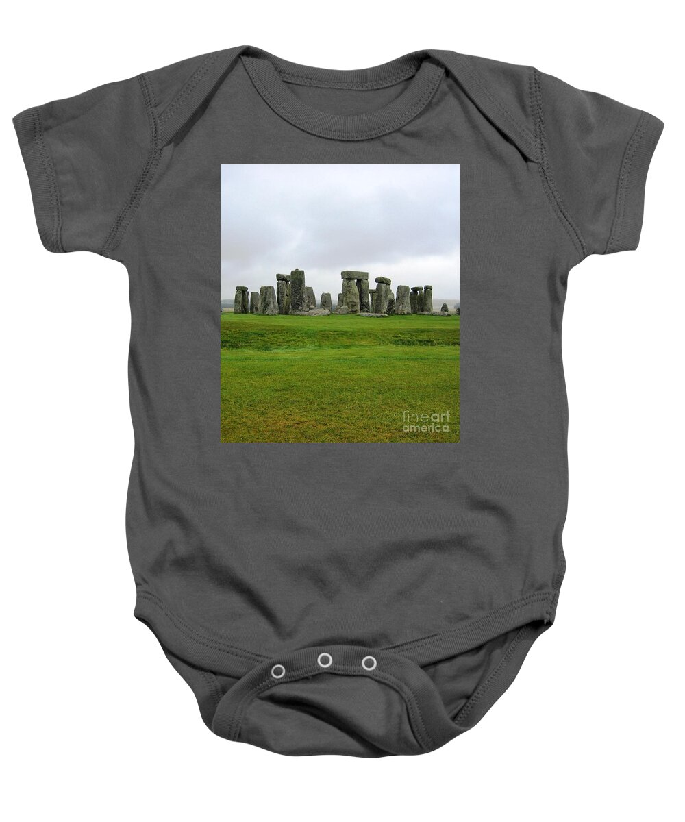 Stonehenge Baby Onesie featuring the photograph Brooding Sky by Denise Railey