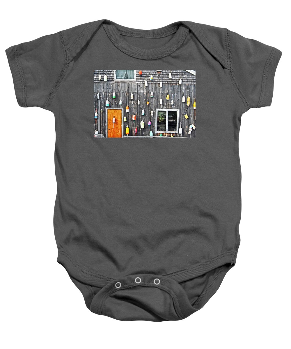 Travel Baby Onesie featuring the photograph Buoy Wall by Elvis Vaughn