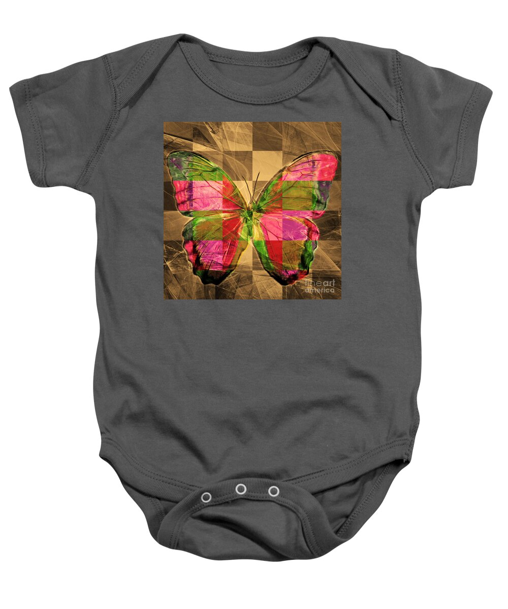 Butterfly Baby Onesie featuring the photograph Butterfly DSC2969v3 square by Wingsdomain Art and Photography