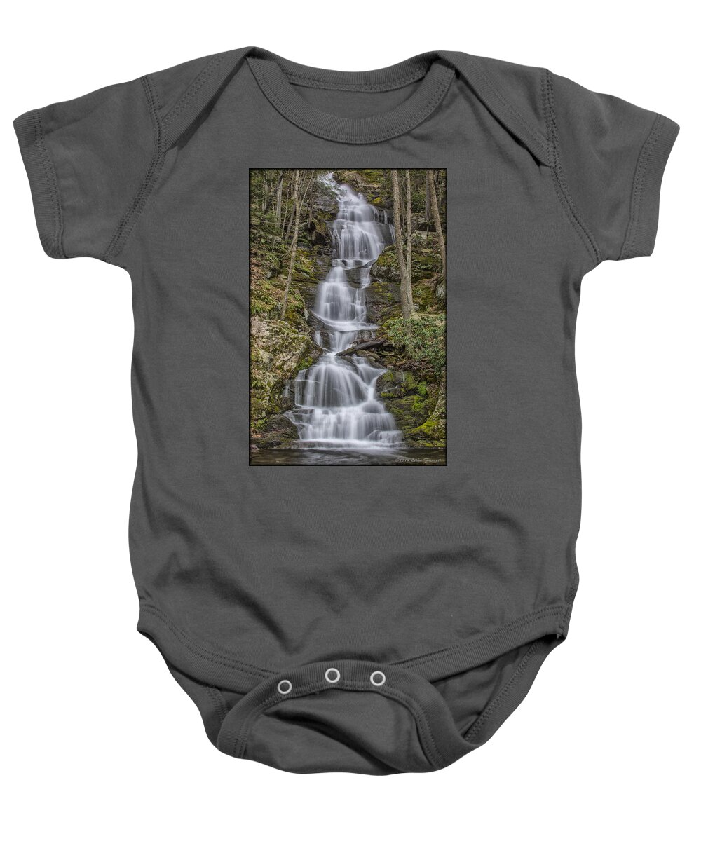 Waterfall Baby Onesie featuring the photograph Buttermilk Falls by Erika Fawcett