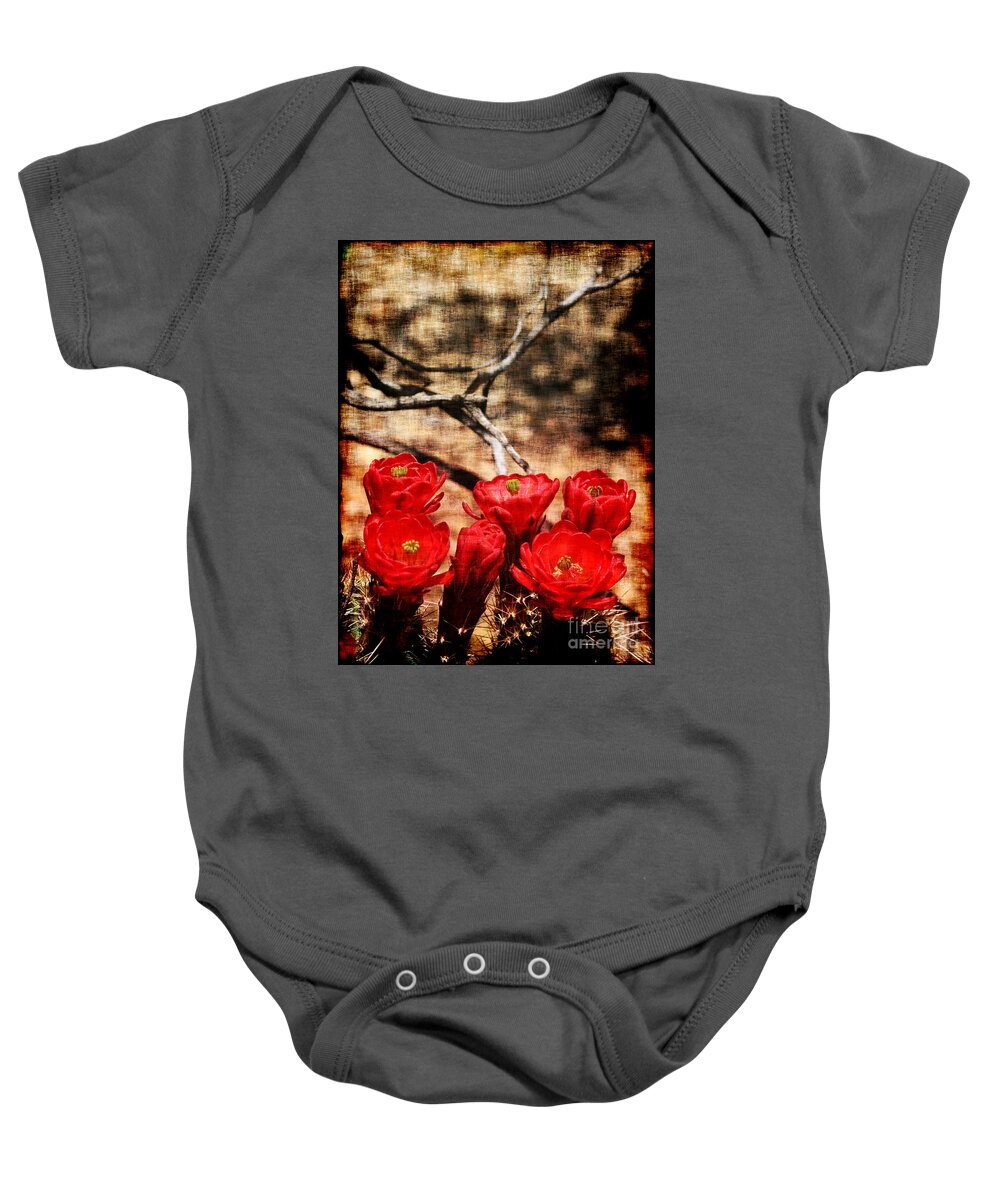 Cactus Baby Onesie featuring the photograph Cactus Flowers 2 by Julie Lueders 